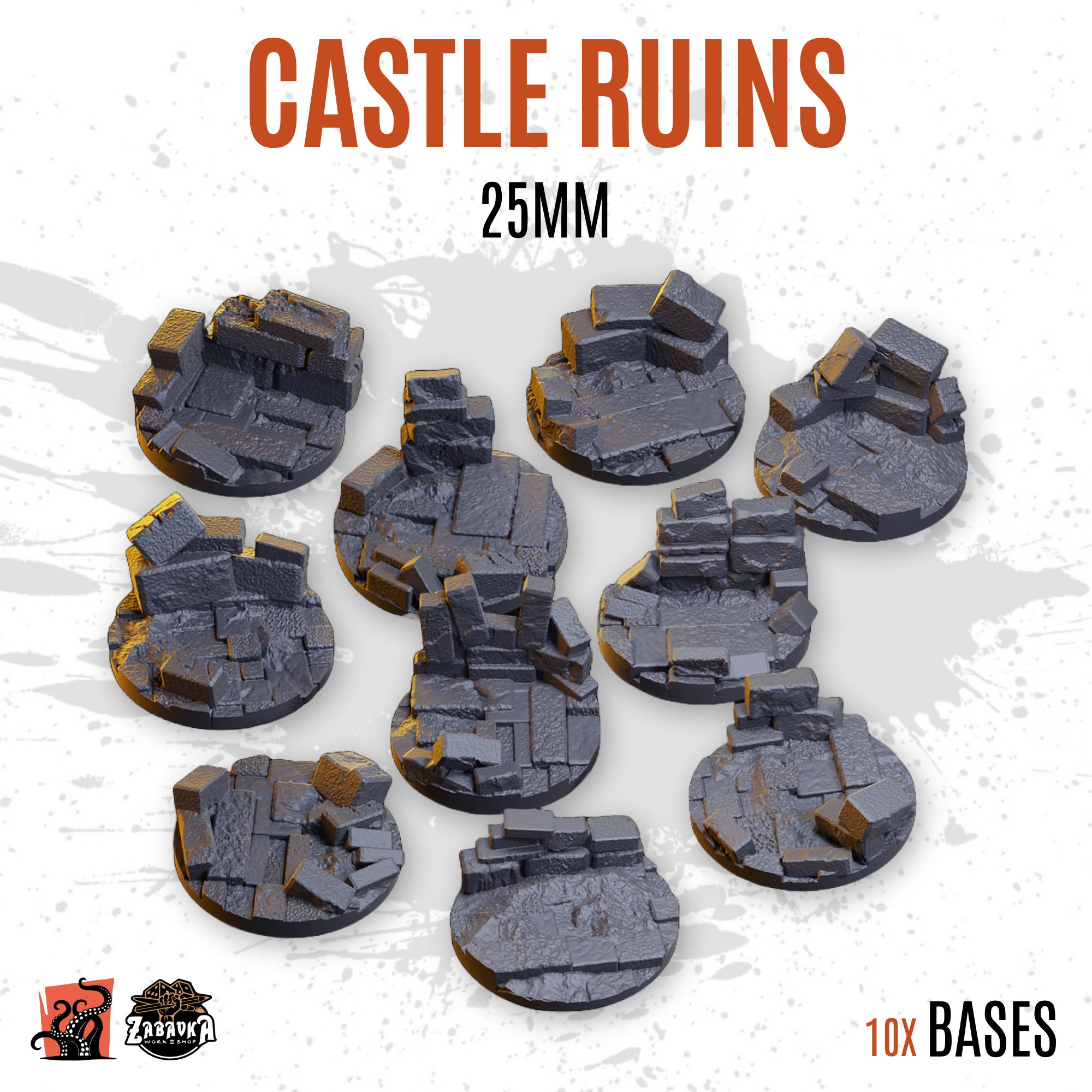 Castle ruins - 25mm base (10uds)