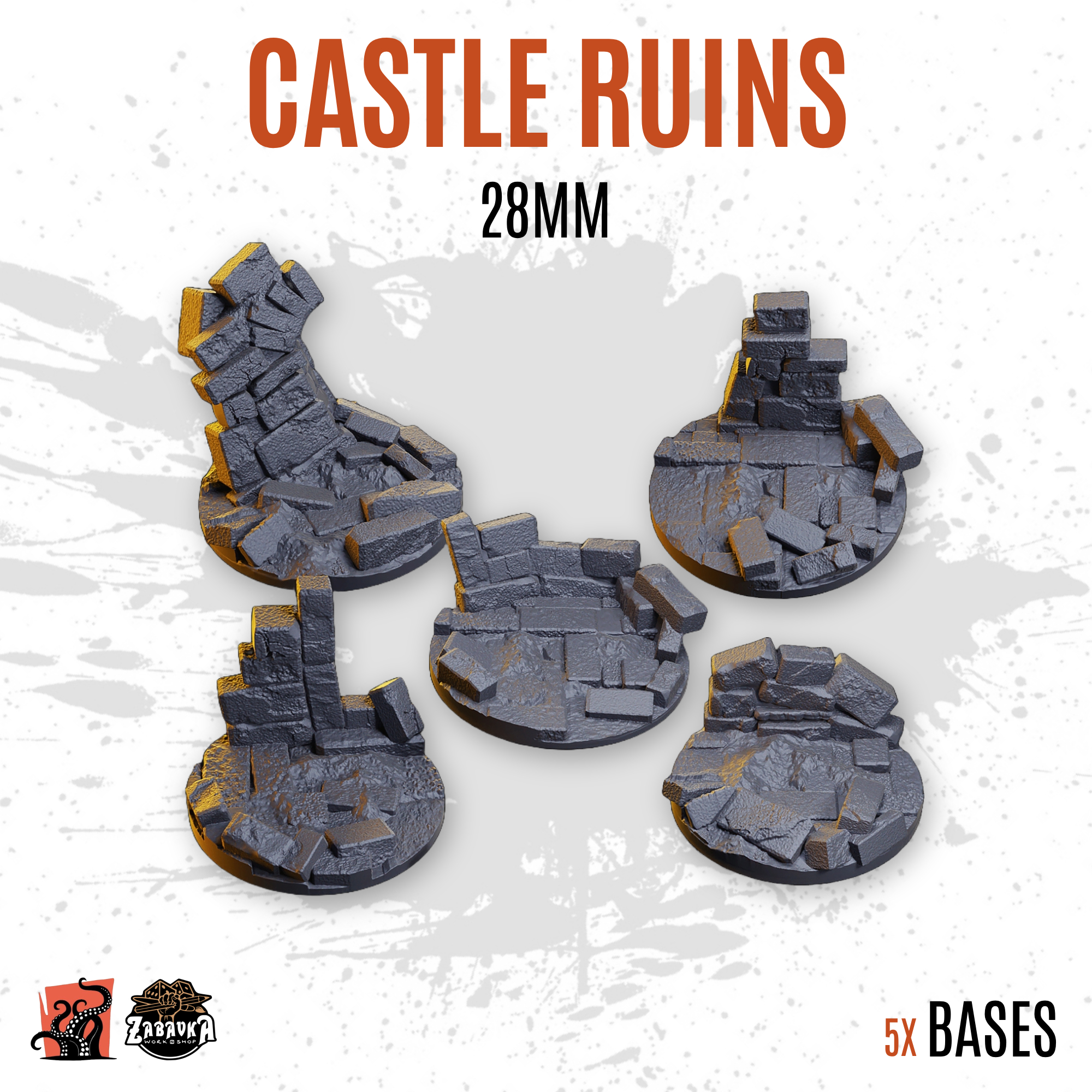 Castle ruins - 28mm base (5uds)