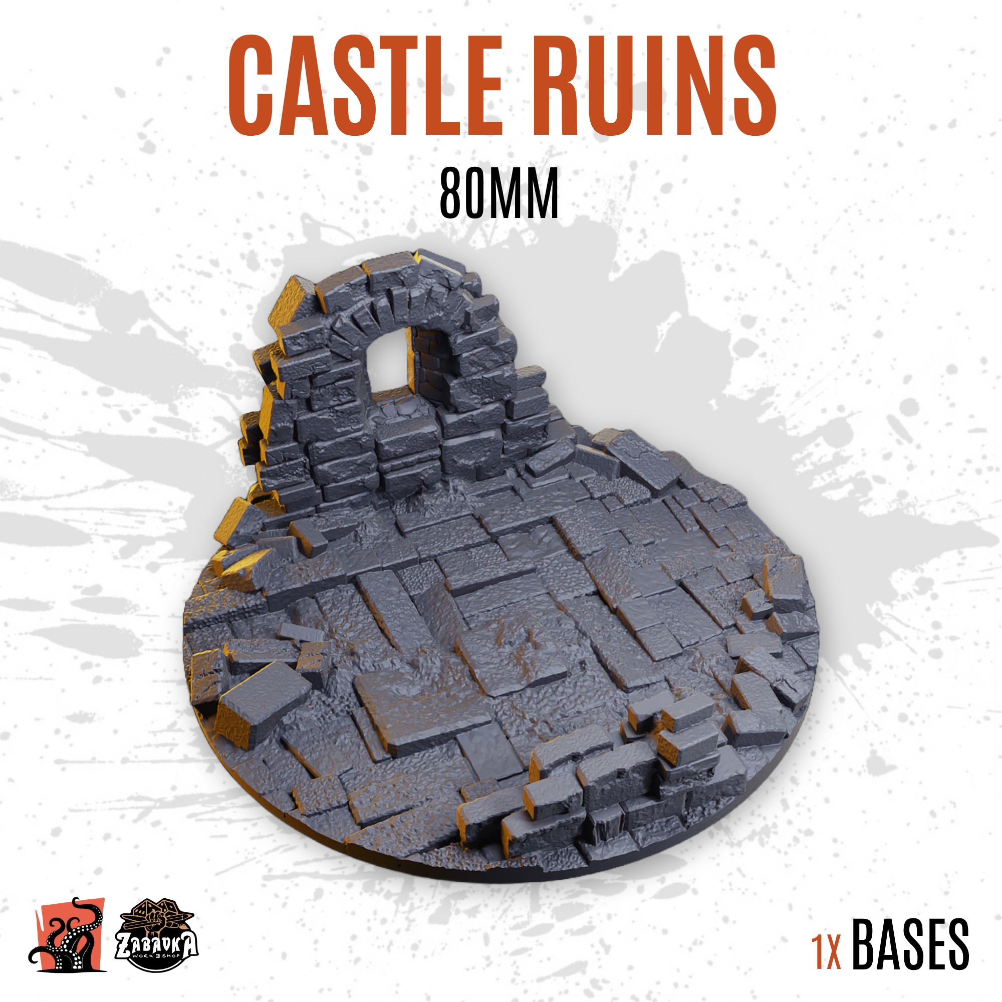 Castle ruins - 80mm base (1ud)