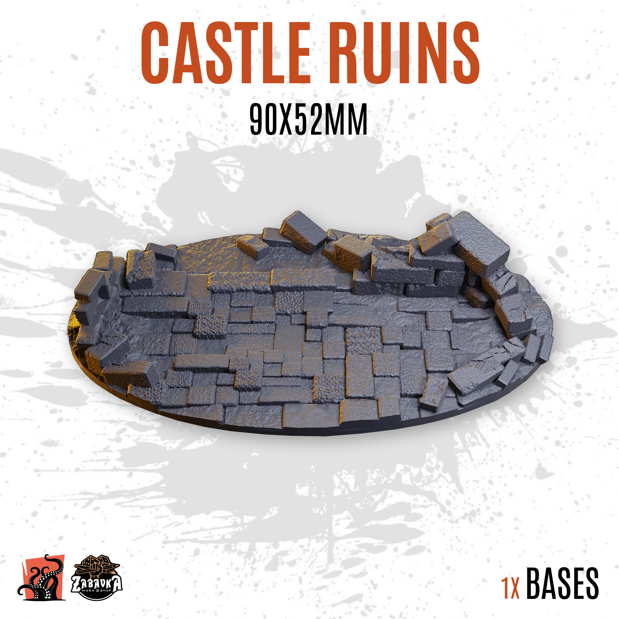 Castle ruins - 90x52mm oval base (1ud)
