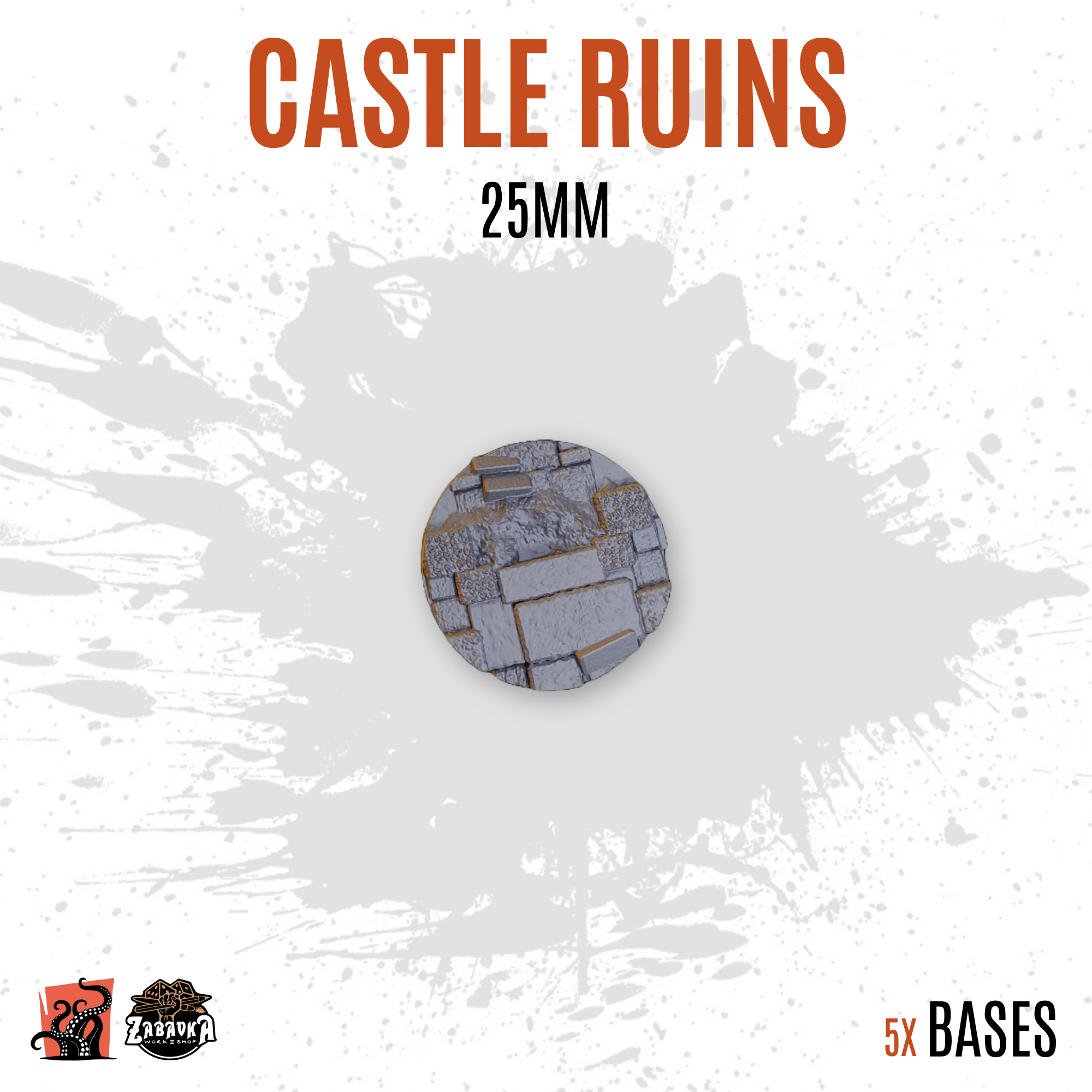 Castle ruins - 25mm generic base (5uds)