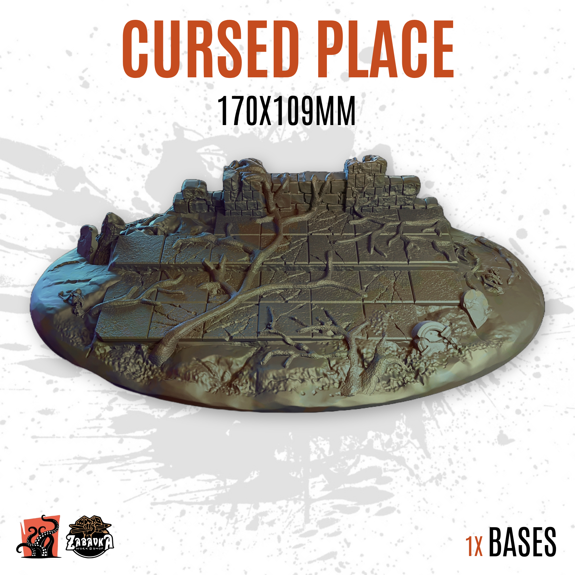 Cursed place - 170x109mm oval base (1ud)