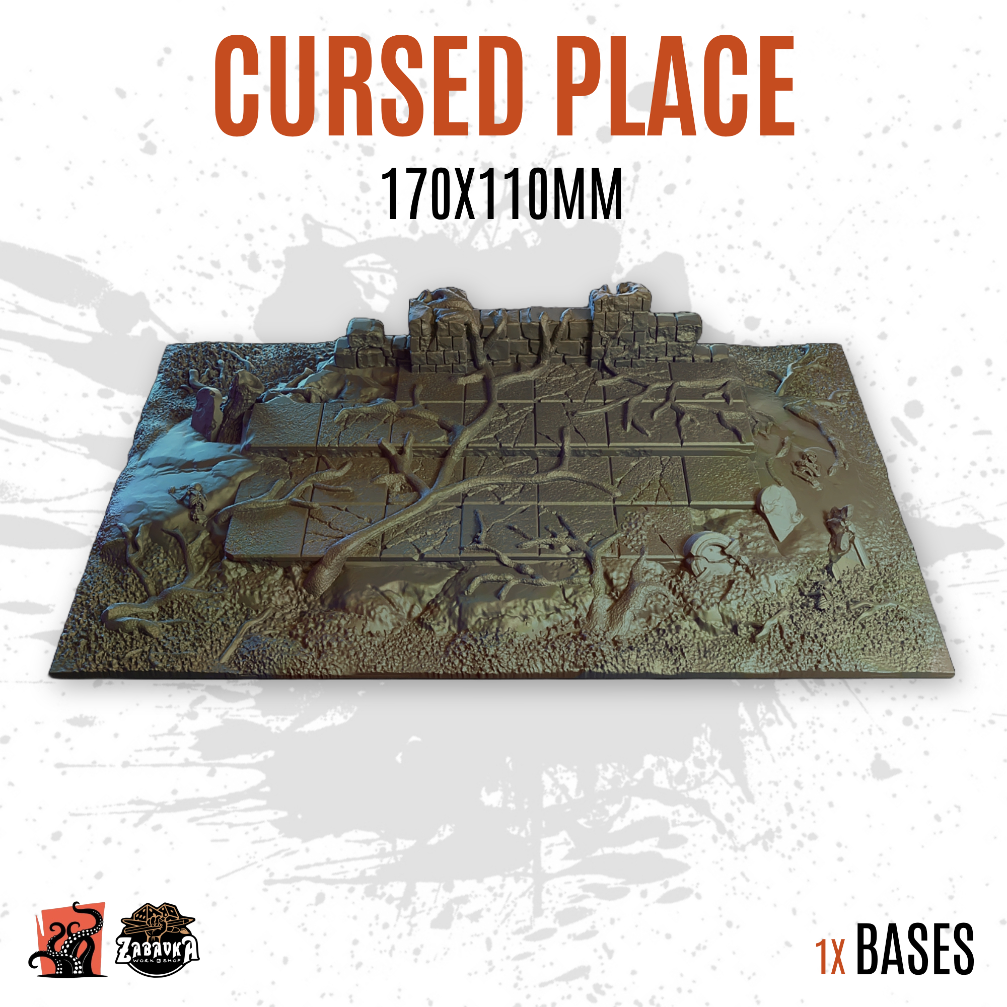 Cursed place - 170x110mm square base (1ud)