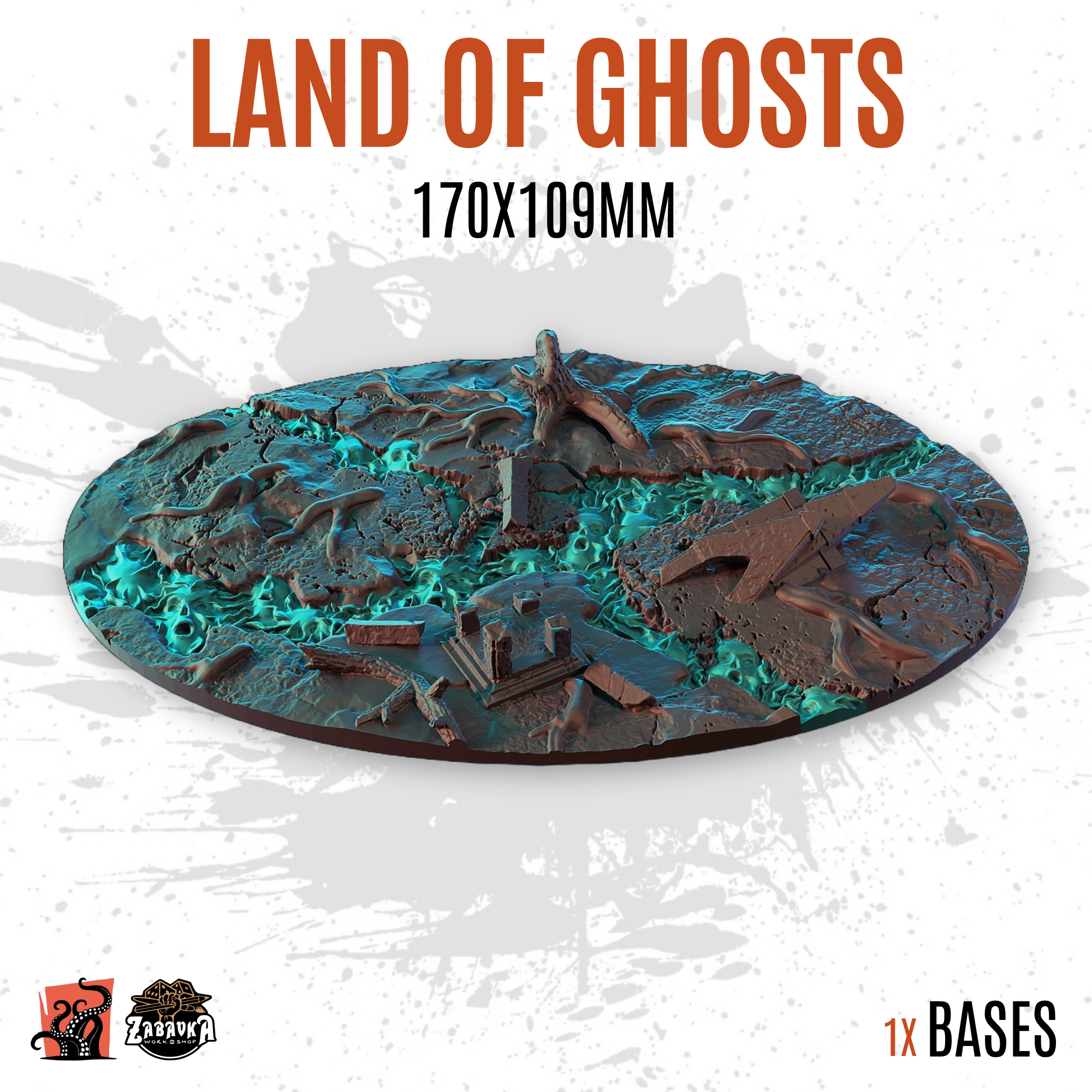 Land of ghosts - 170x109mm oval base (1ud)