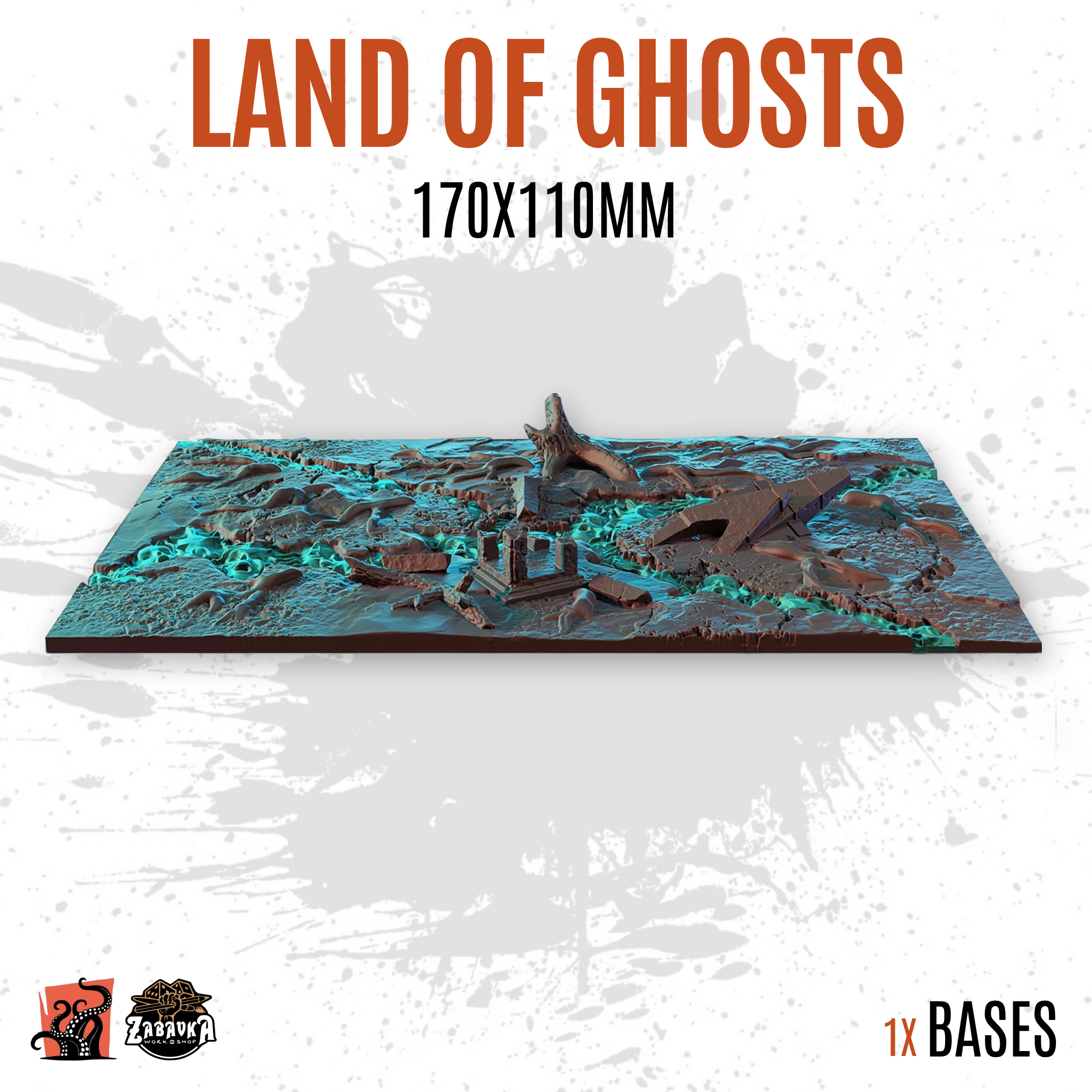 Land of ghosts - 170x110mm square base (1ud)