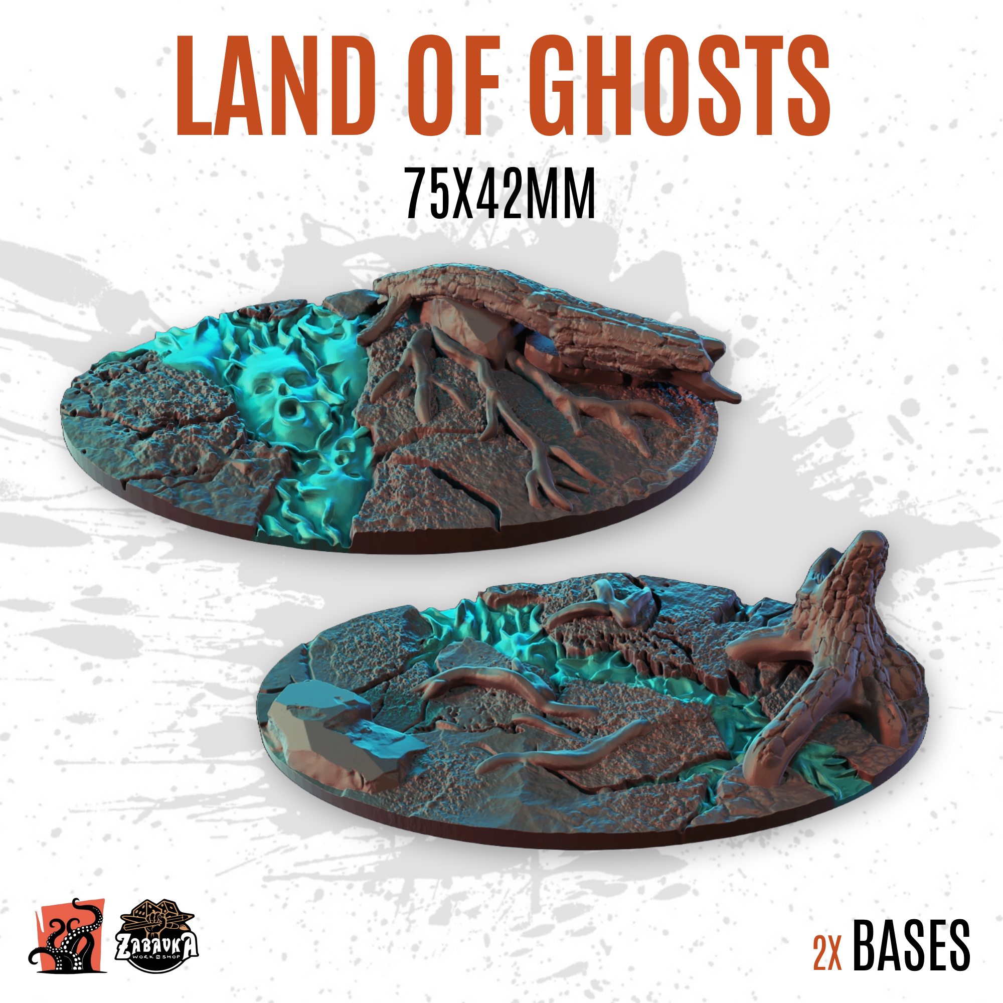 Land of ghosts - 75x42mm oval base (2uds)