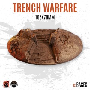 Trench warfare - 105x70mm oval base (1ud)