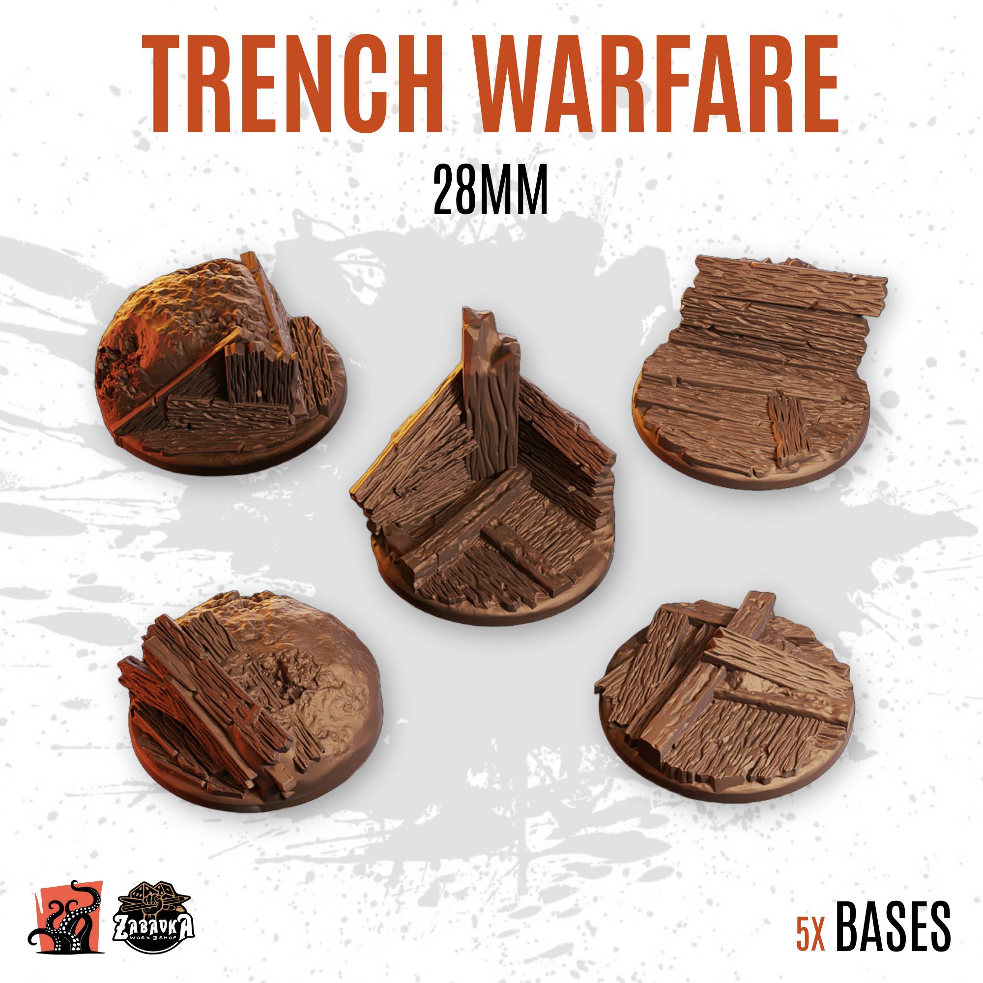 Trench warfare - 28mm base (5uds)