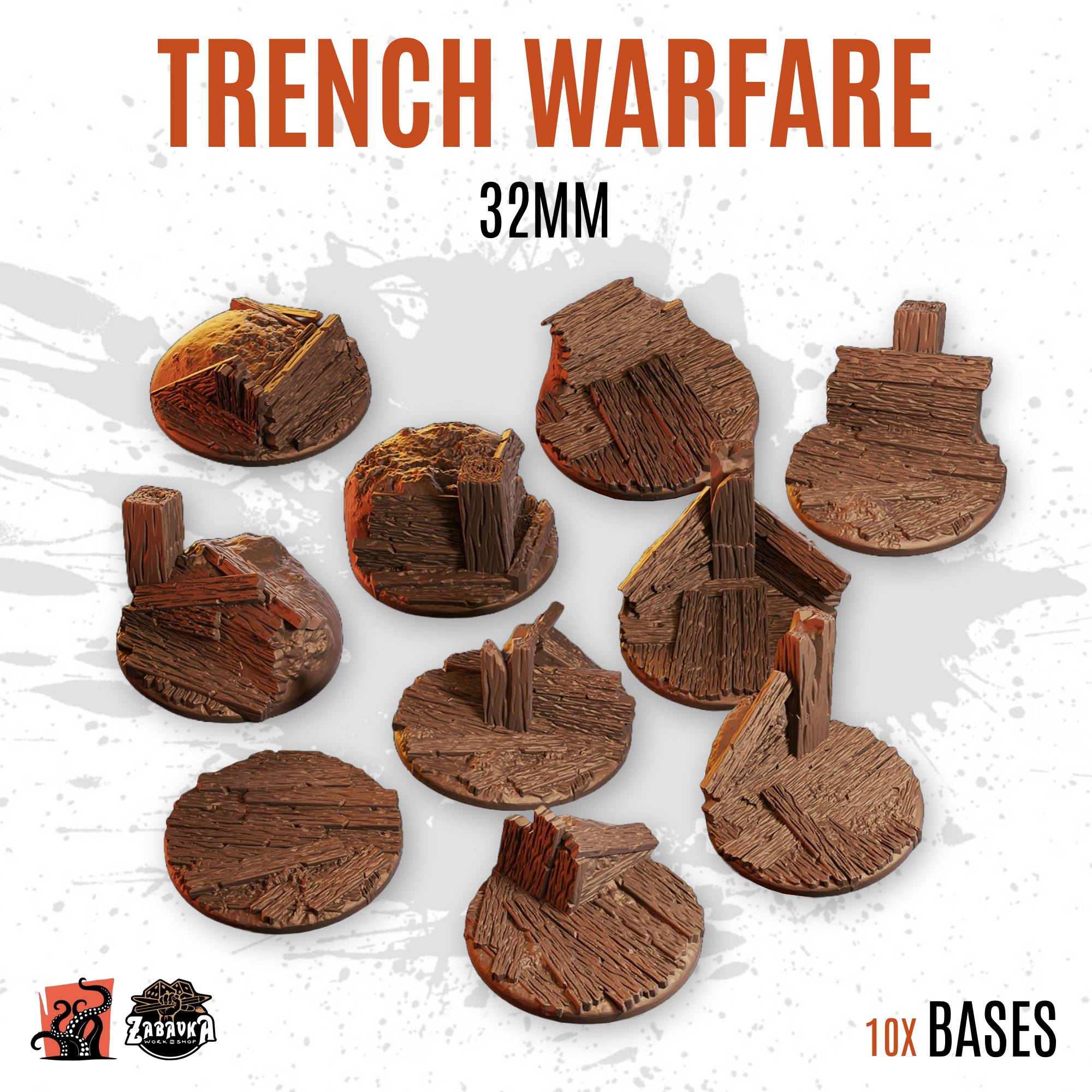 Trench warfare - 32mm base (10uds)