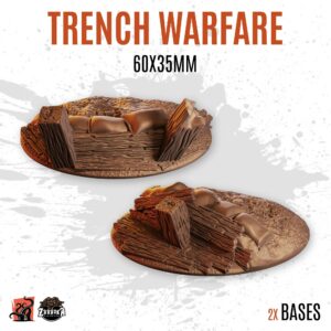 Trench warfare - 60x35mm oval base (2uds)