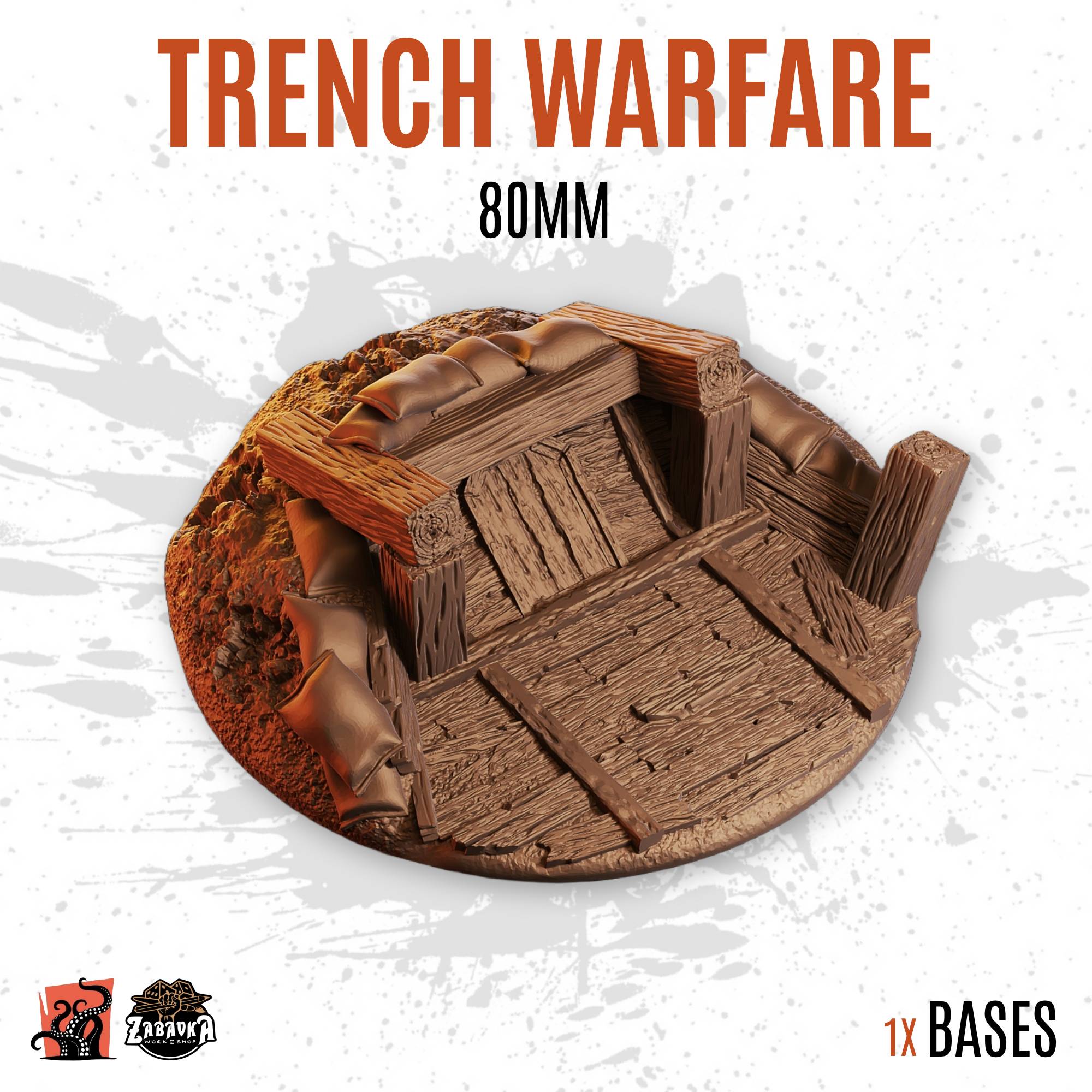 Trench warfare - 80mm base (1ud)