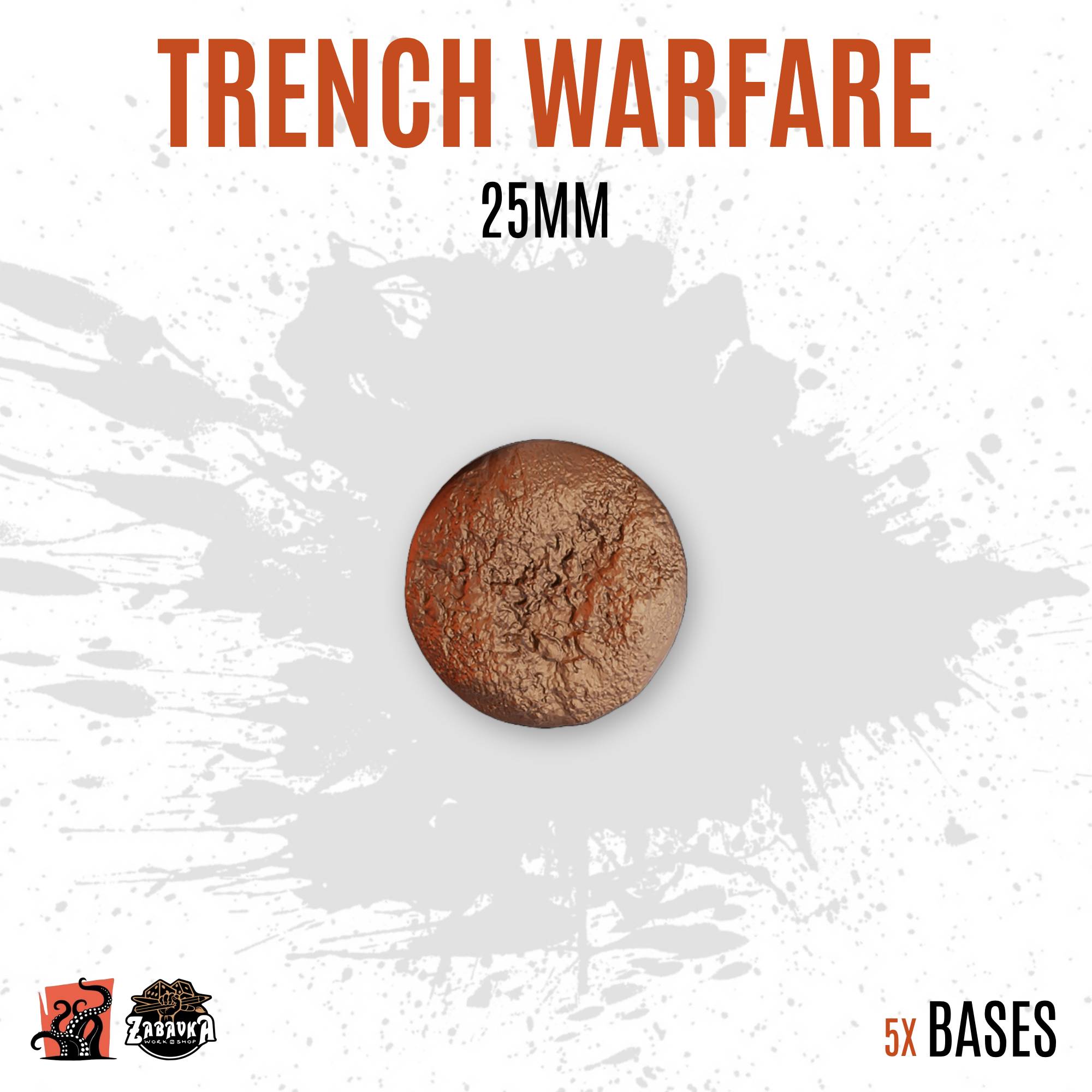 Trench warfare - 25mm generic base (5uds)