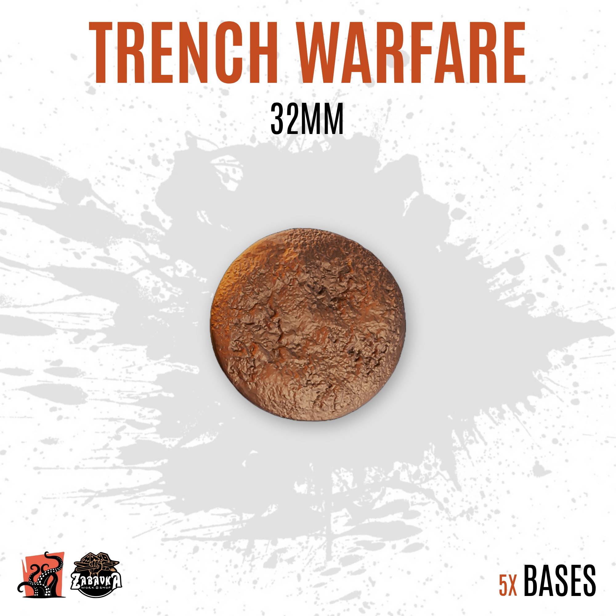 Trench warfare - 32mm generic base (5uds)