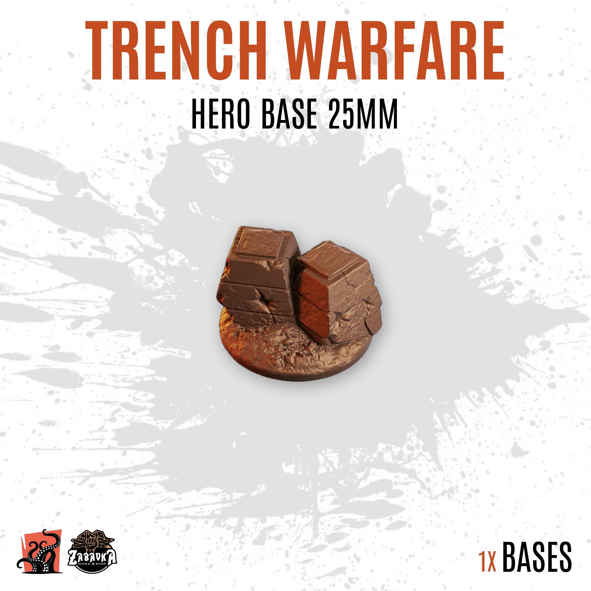 Trench warfare - 25mm hero base (1ud)