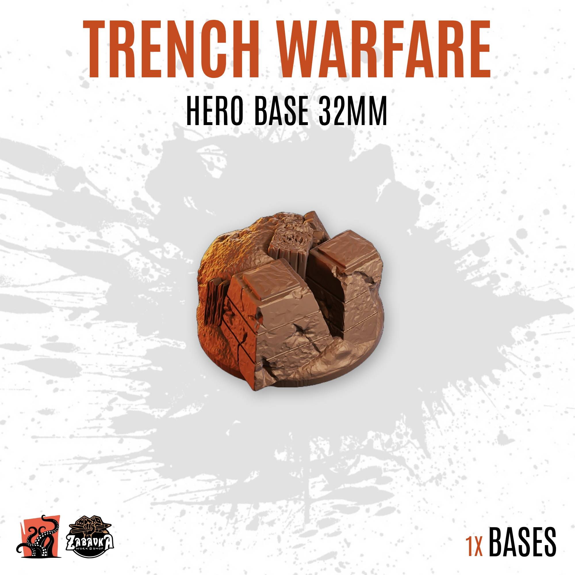 Trench warfare - 32mm hero base (1ud)