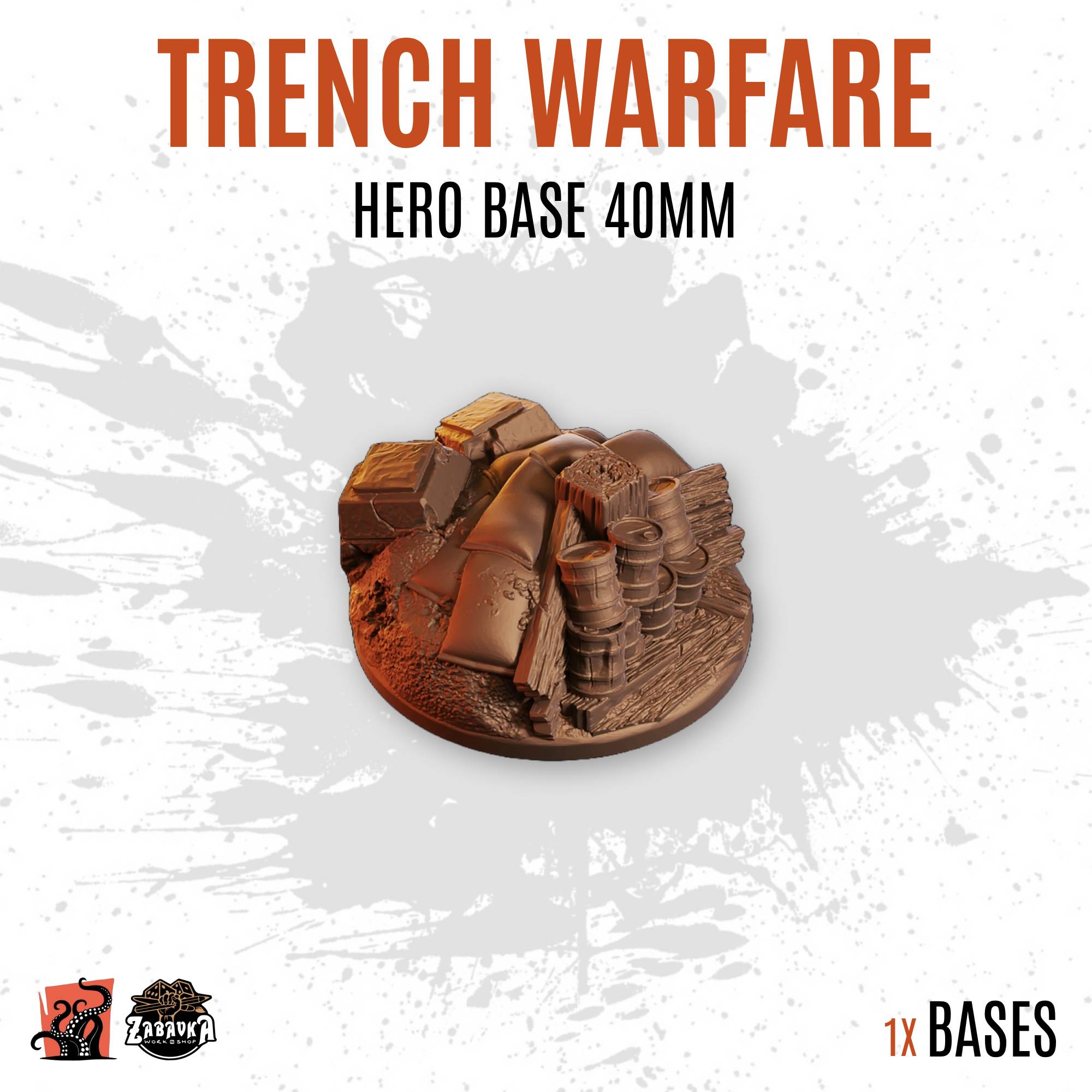 Trench warfare - 40mm hero base (1ud)