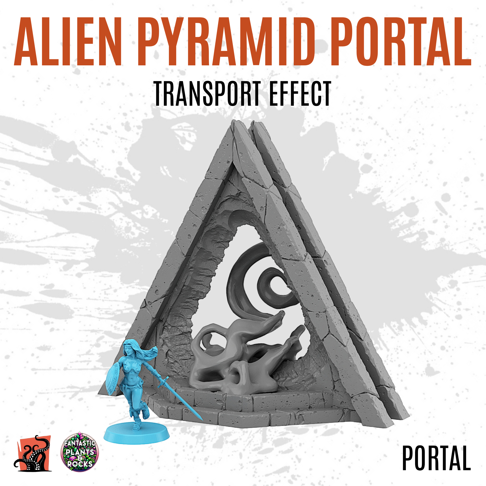 Alien pyramid portal with transport effect - Image 2