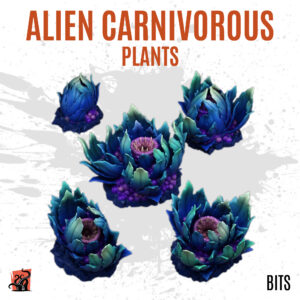Alien carnivorous plants - Pack of 5 bits
