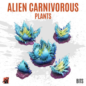 Alien carnivorous plants - Pack of 5 bits