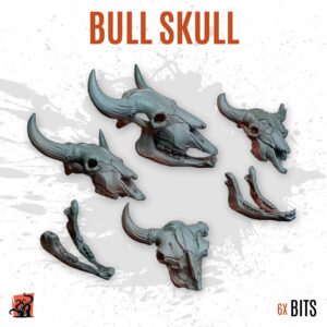 Bull skull - Pack of 6 bits