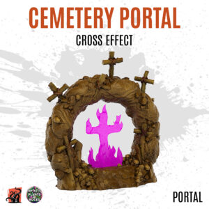 Cemetery portal with cross effect