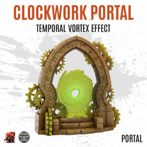 Clockwork portal with temporal vortex effect