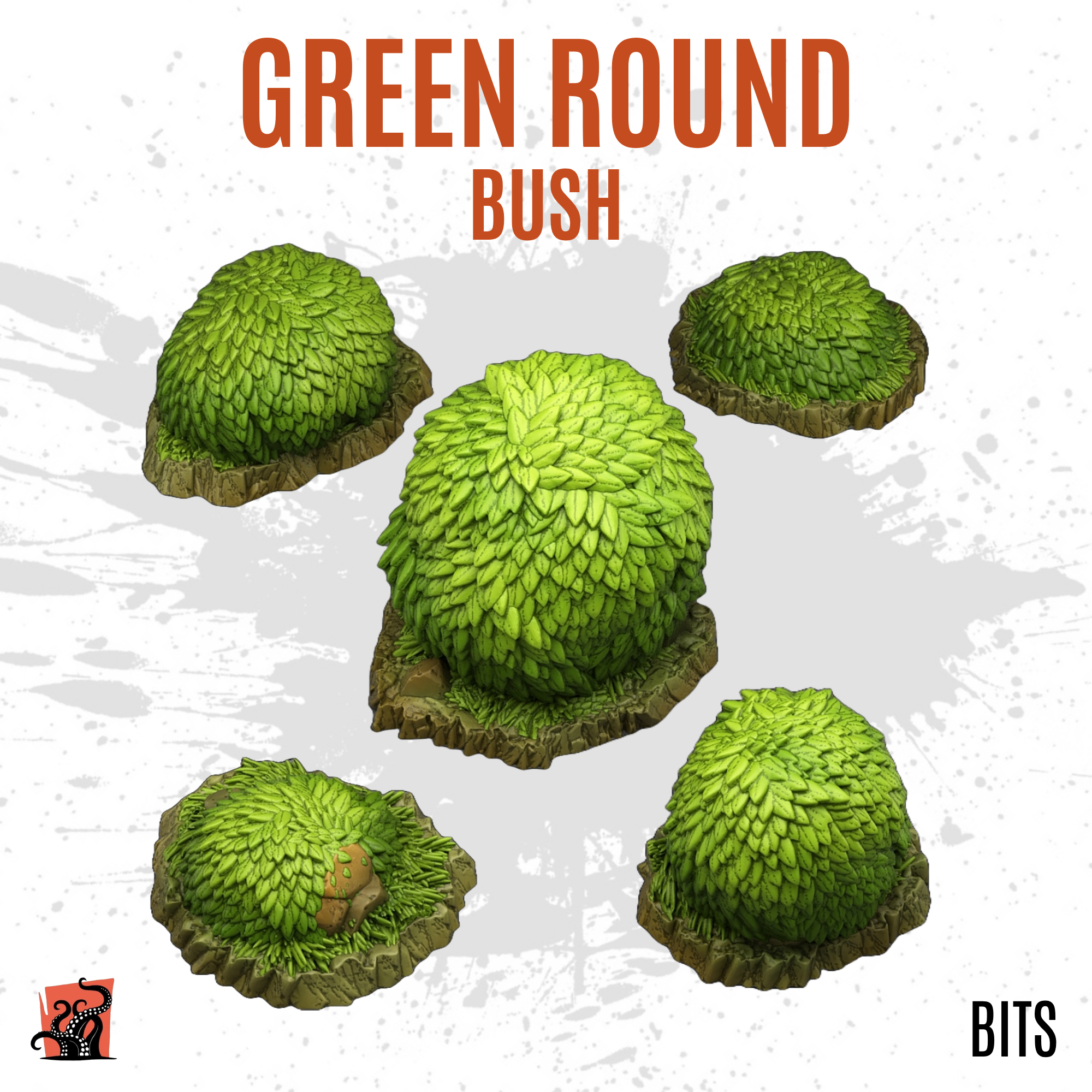 Green round bush - Pack of 5 bits