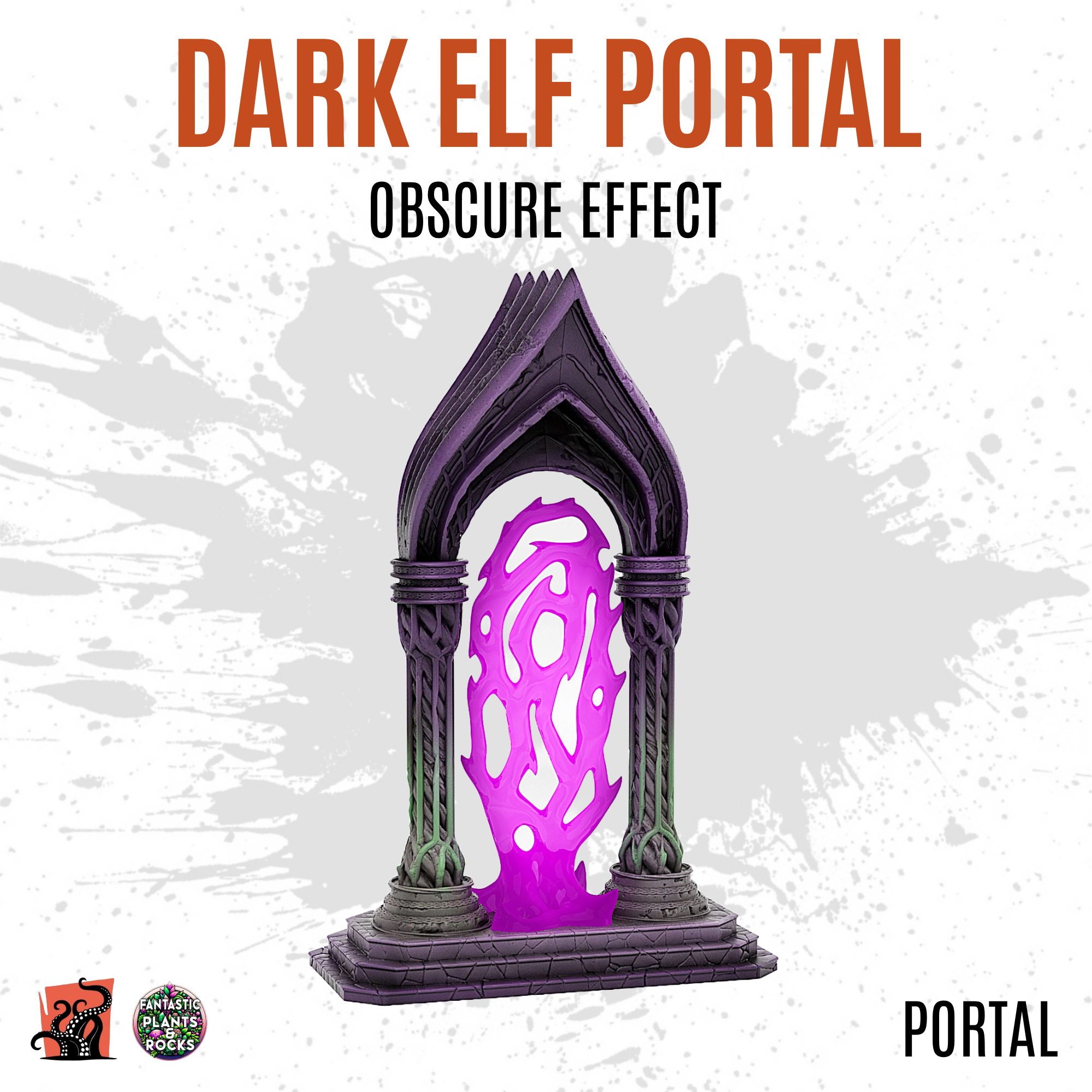 Dark elf portal with obscure effect