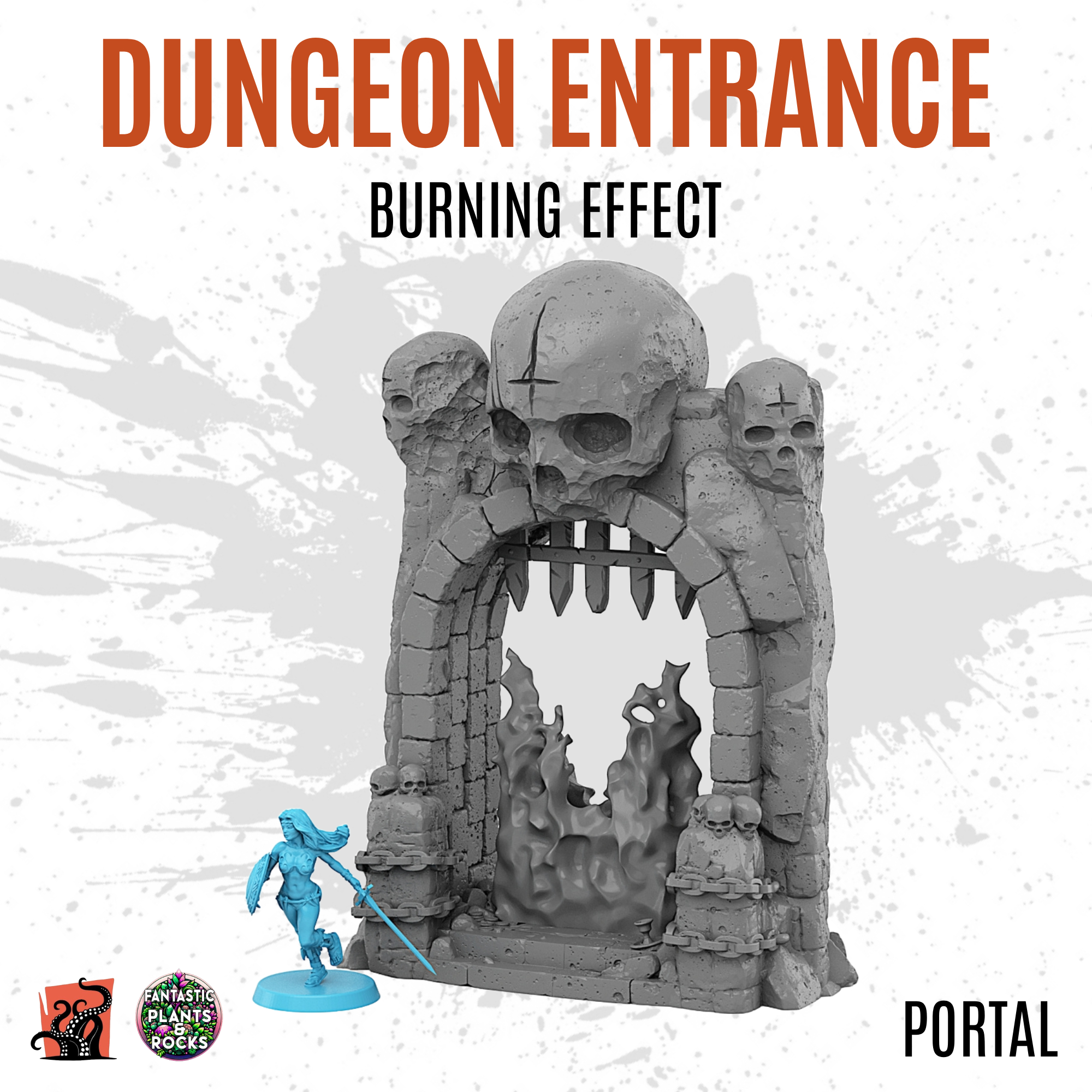 Dungeon entrance with burning effect - Image 2