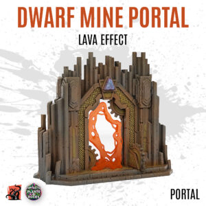 Dwarf mine portal with lava effect