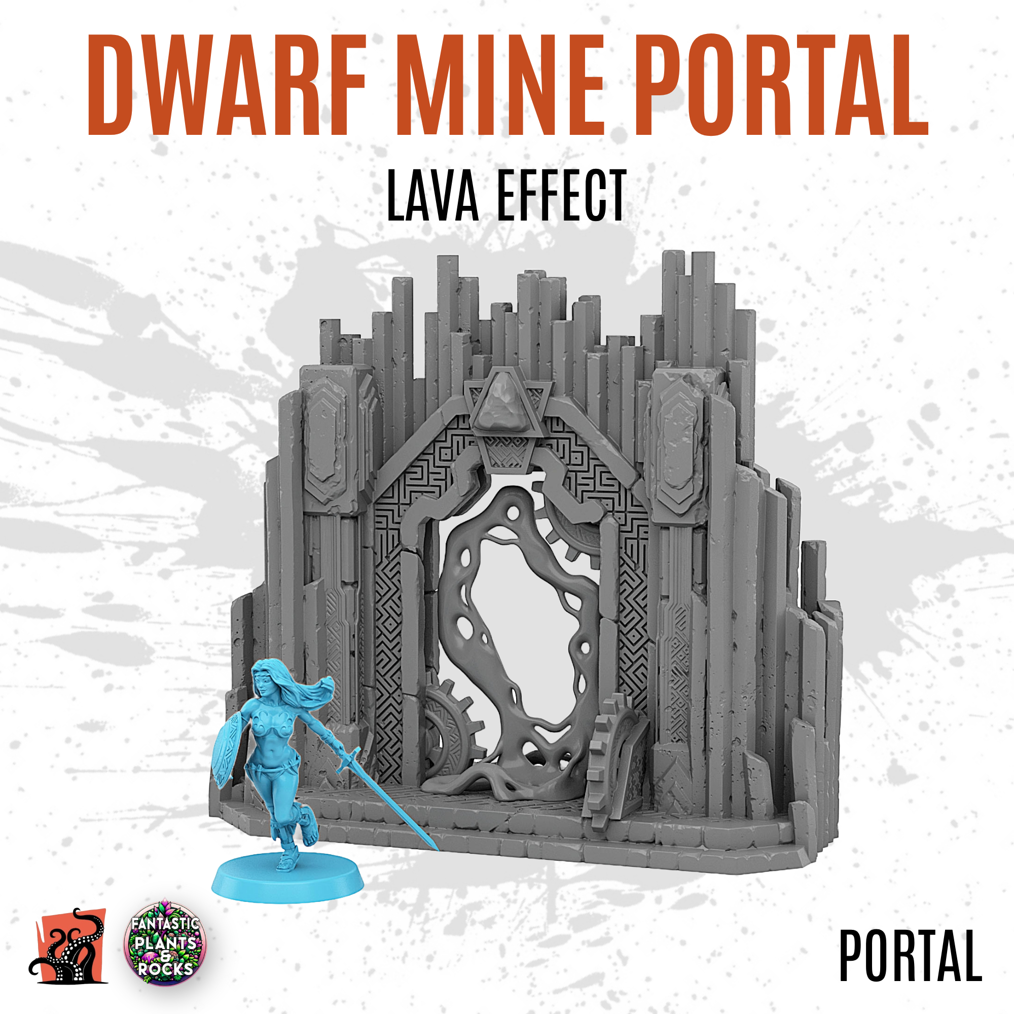 Dwarf mine portal with lava effect - Image 2