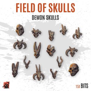 Fields of skulls - Demon skulls - Pack of 15 bits