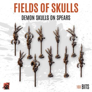 Fields of skulls - Demon skulls on spears - Pack of 10 bits