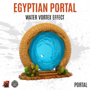 Egyptian portal with water vortex effect