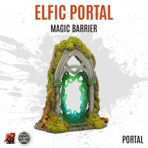 Elfic portal with magic barrier
