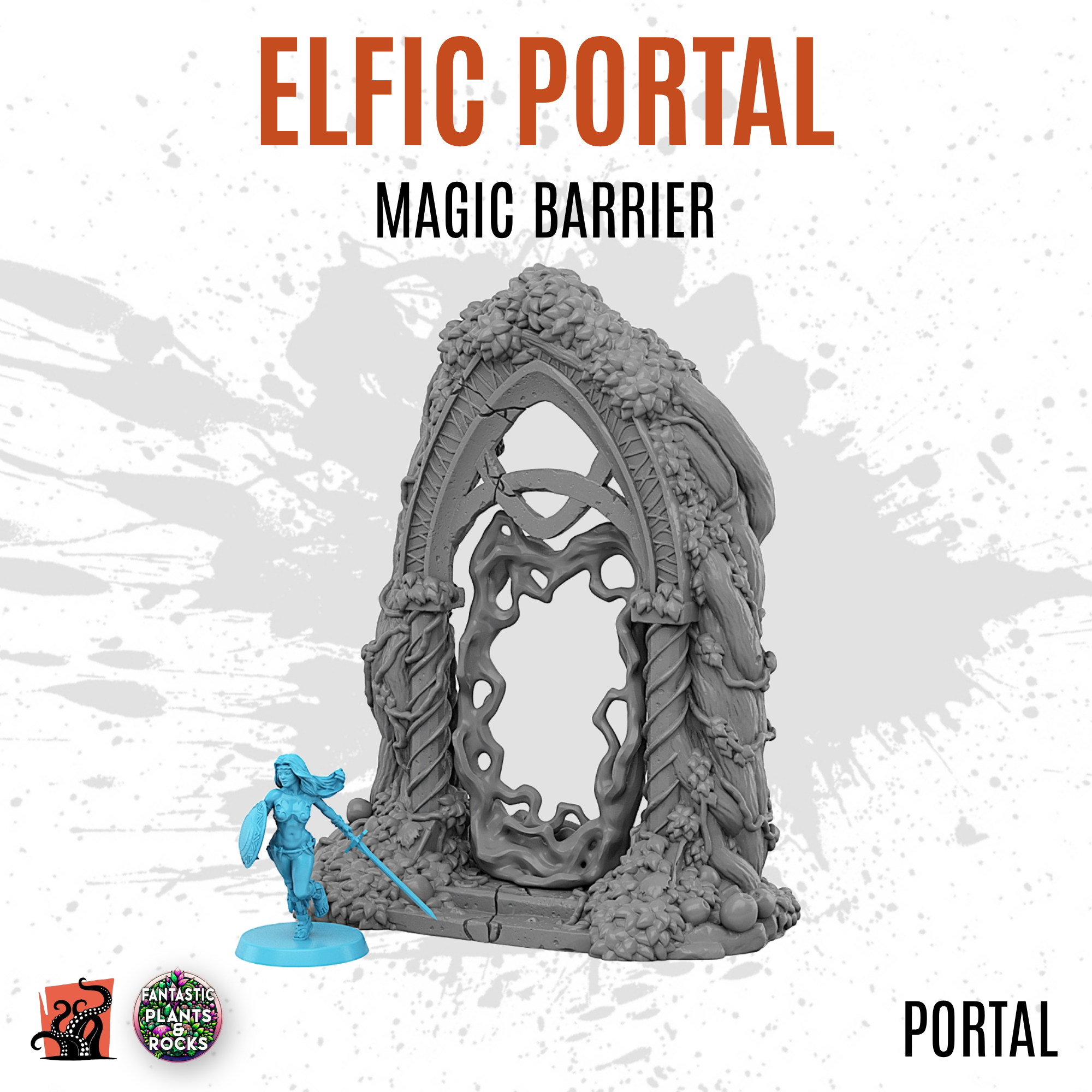 Elfic portal with magic barrier - Image 2
