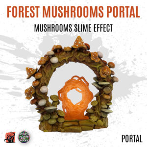 Forest mushrooms portal with mushrooms slime effect