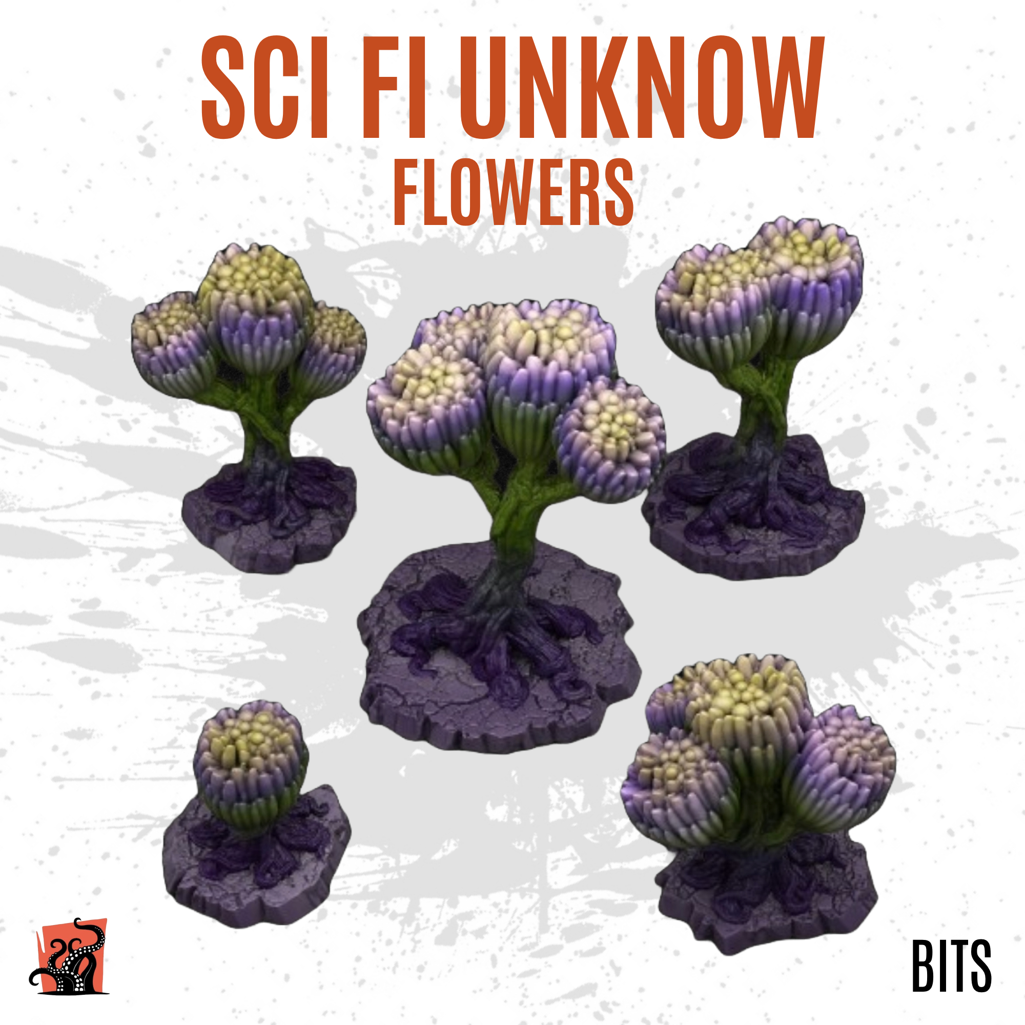 Sci Fi unknow flowers - Pack of 5 bits