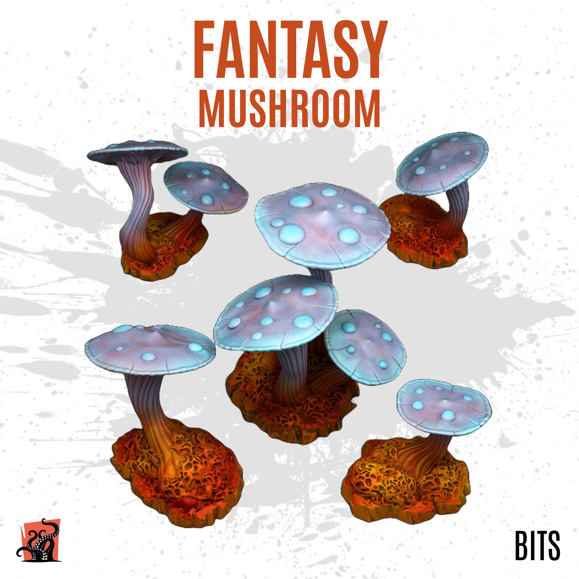 Fantasy mushrooms - Pack of 5 bits