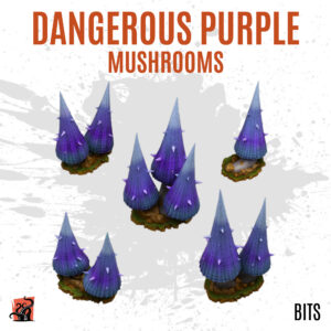 Dangerous purple mushrooms - Pack of 5 bits