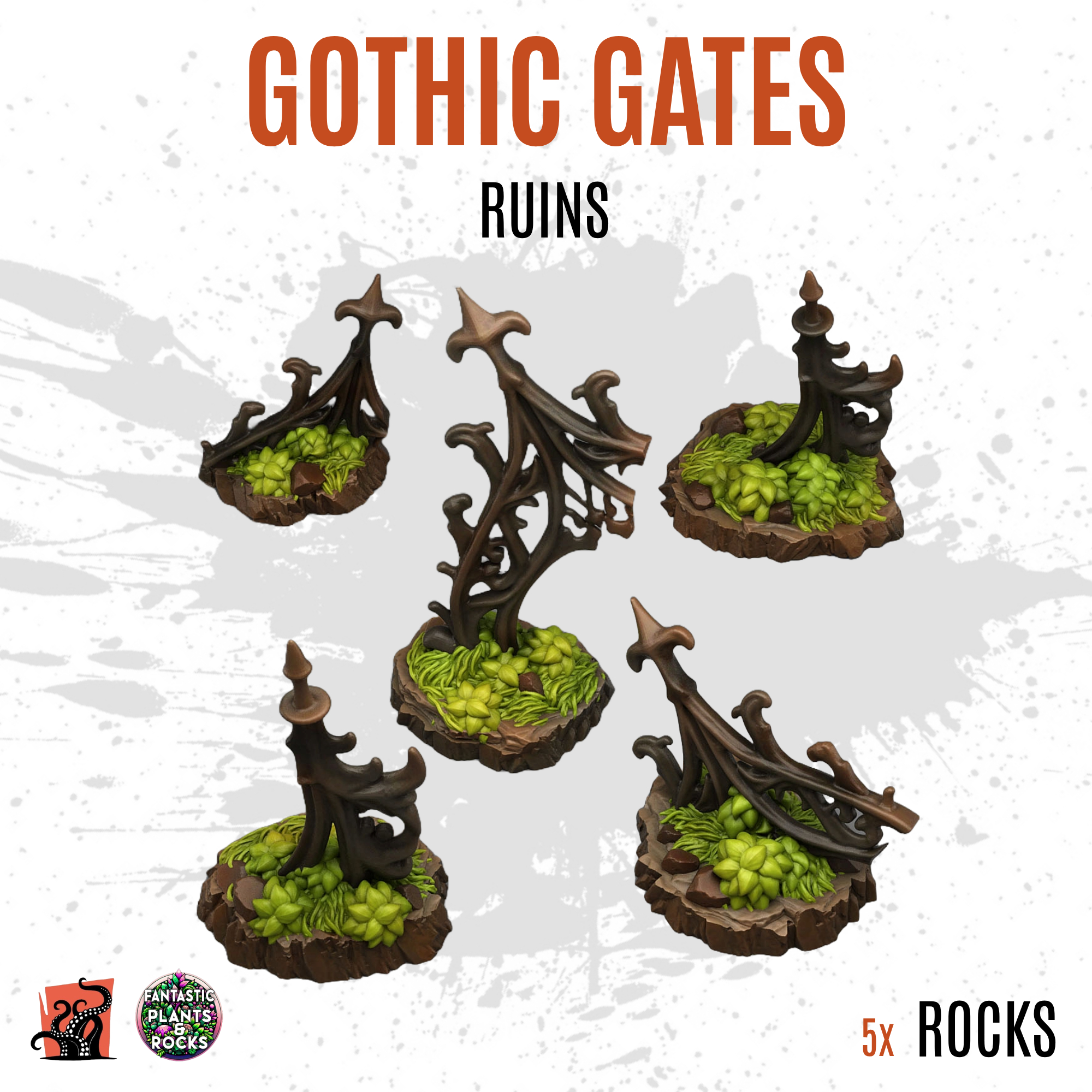 Gothic gates ruins - Pack of 5 bits
