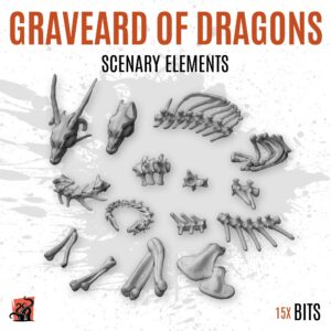 Graveard of dragons - Scenary elements - Pack of 15 bits
