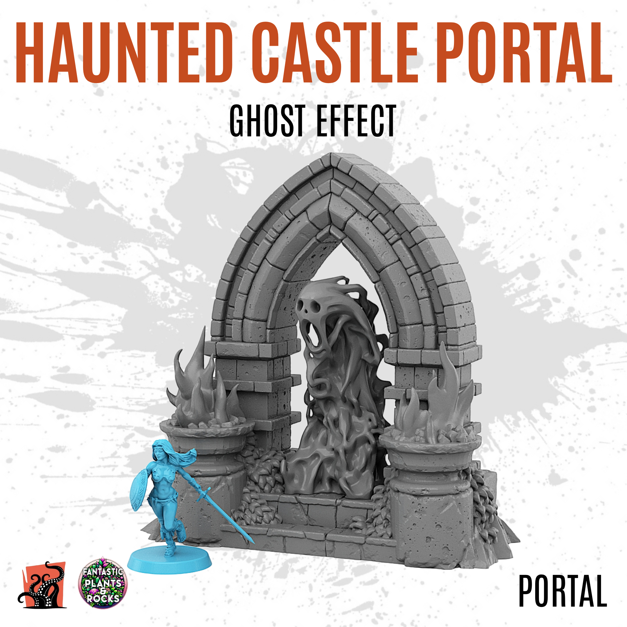 Haunted castle portal with ghost effect - Image 2
