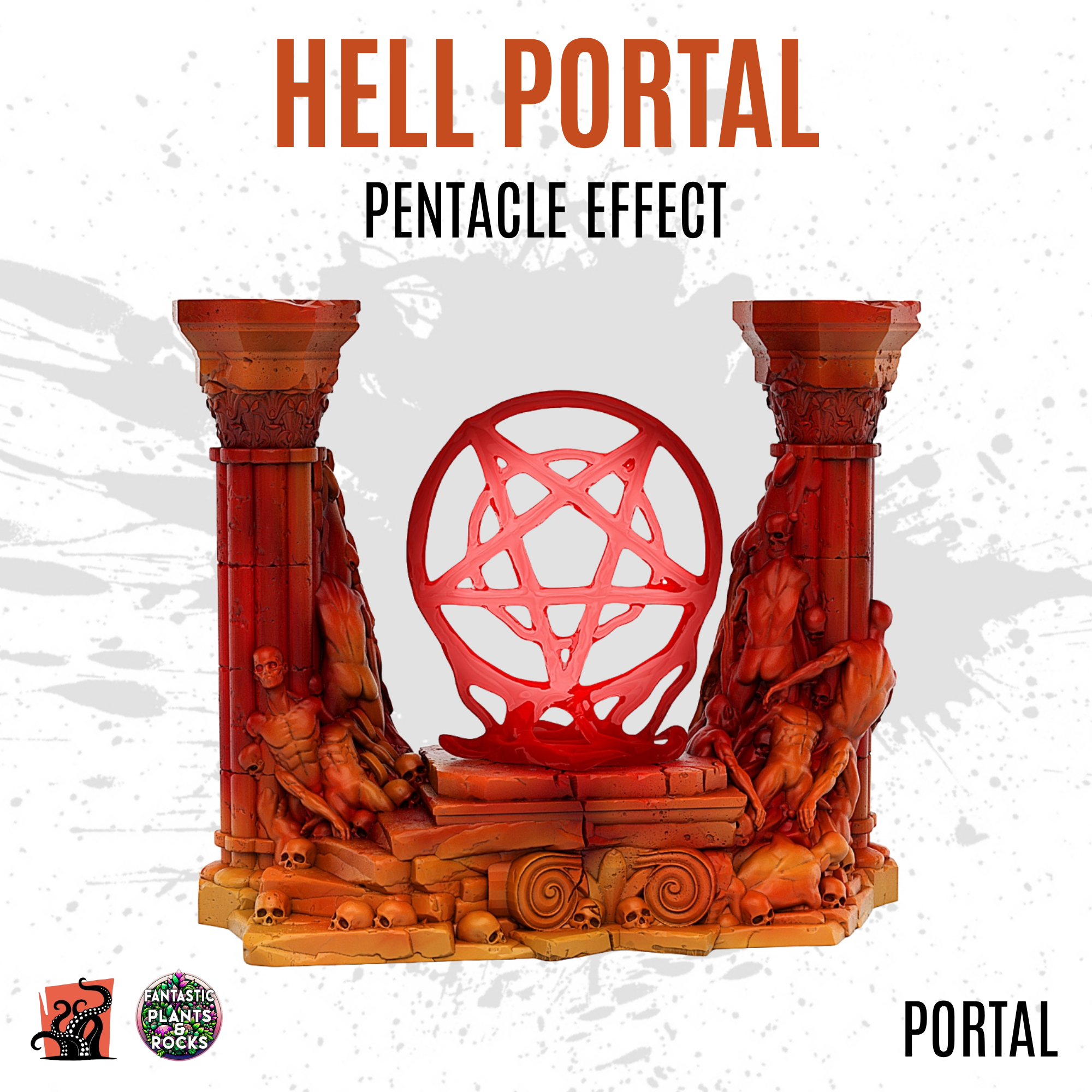 Hell portal with pentacle effect