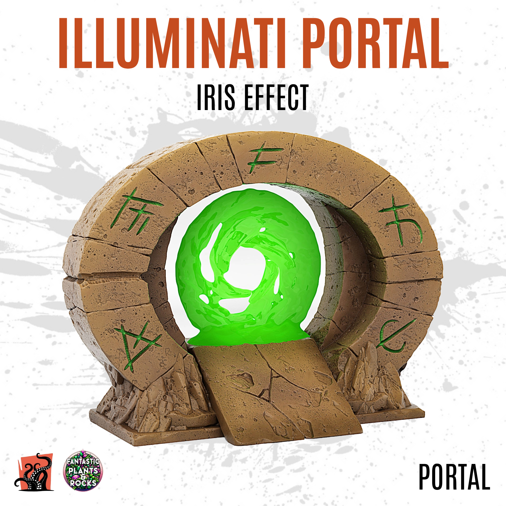 Illuminati portal with iris effect