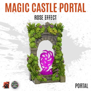 Magic castle portal with rose effect