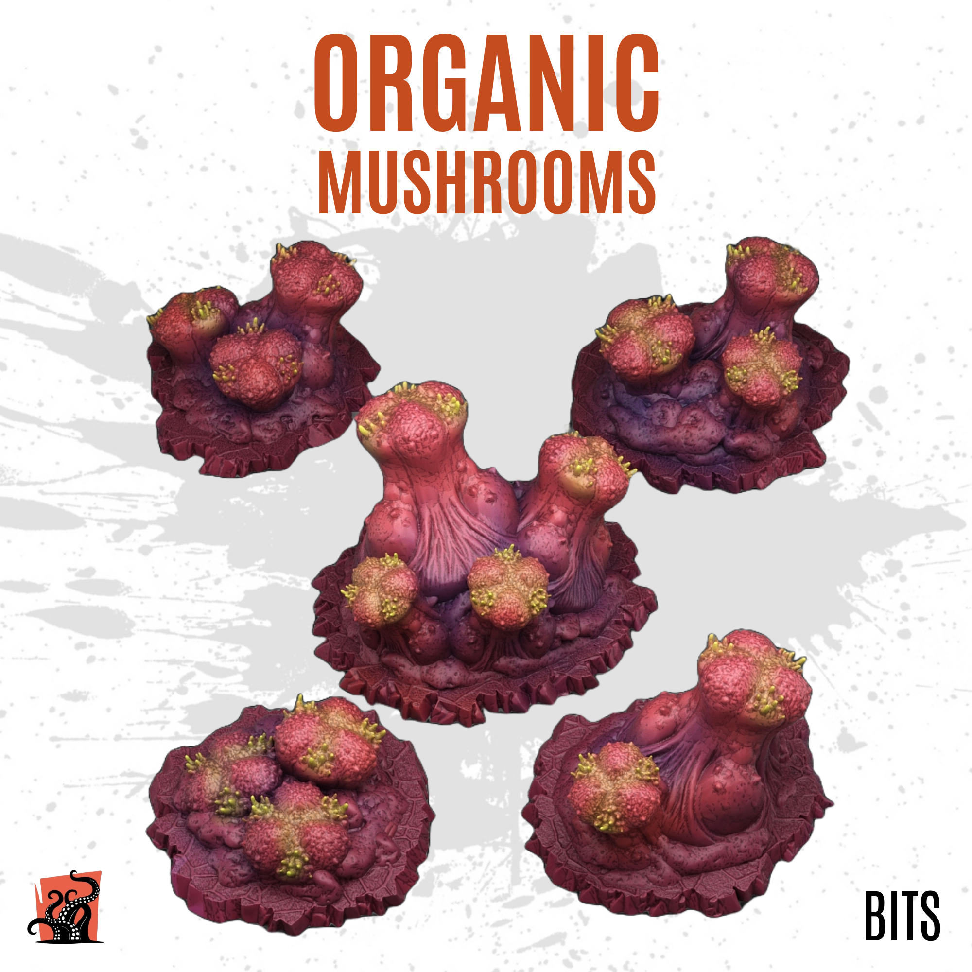 Organic mushrooms - Pack of 5 bits