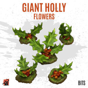 Giant holly flowers - Pack of 5 bits
