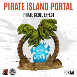 Pirate island portal with pirate skull effect