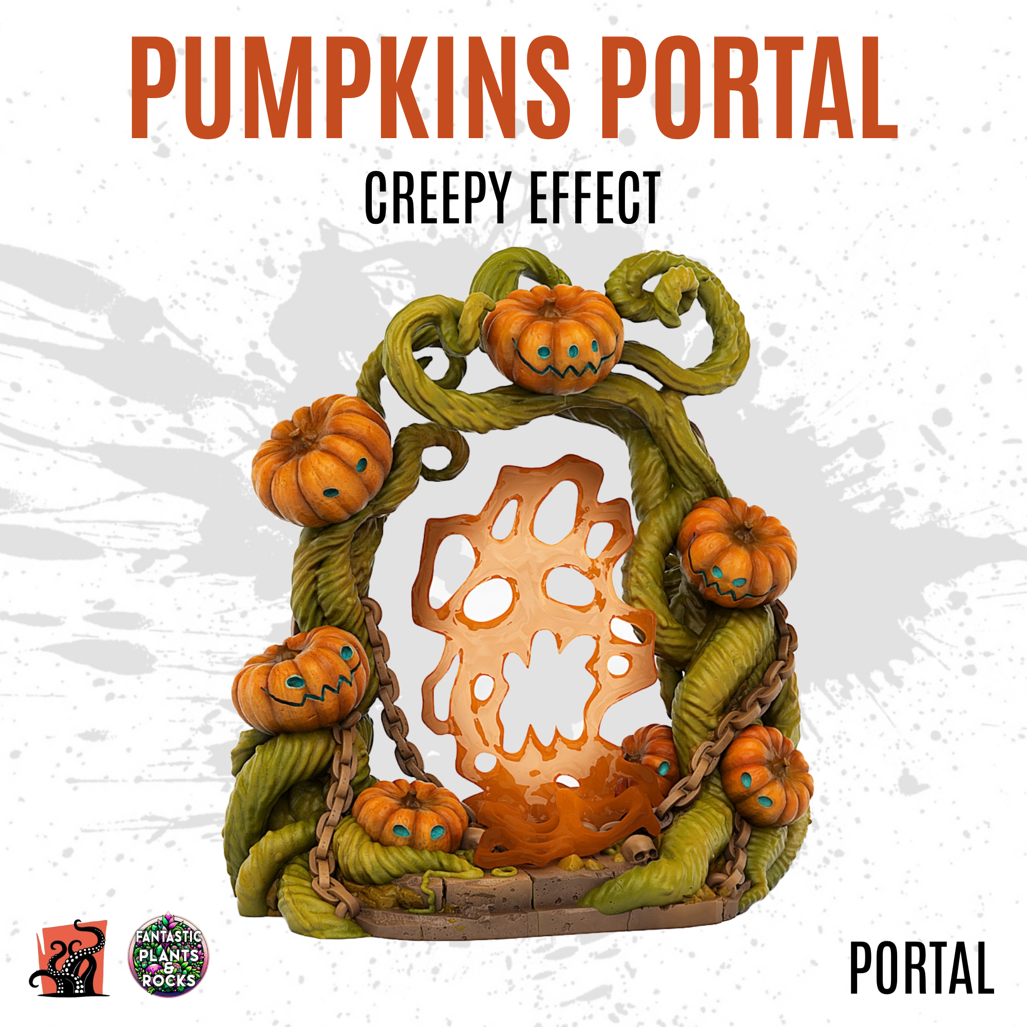 Pumpkins portal with creepy effect